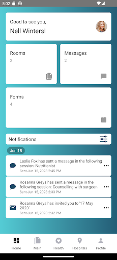 Android application Collaborate Health screenshort