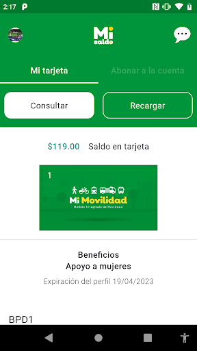 Android application Mi saldo (JALISCO) screenshort