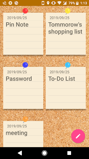 Android application Pin Note screenshort