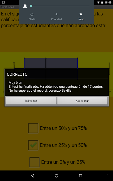 Imágen 12 Test Estadística android