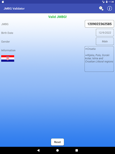 Freedom JMBG Validator