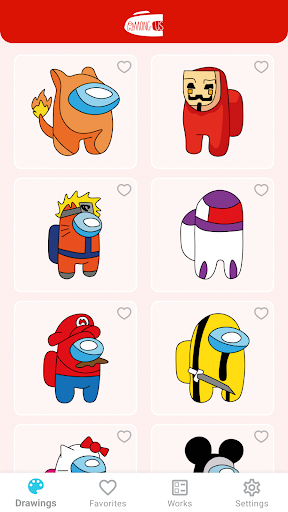 Android application How to Draw: among us screenshort