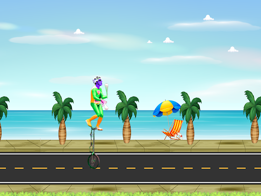 Android application Giraffe Unicycle - On The Road screenshort