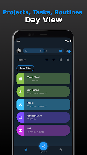 QuestHub: AI Chat Planner Screen 3