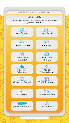 Android application Ehliyet Sınav Soruları screenshort