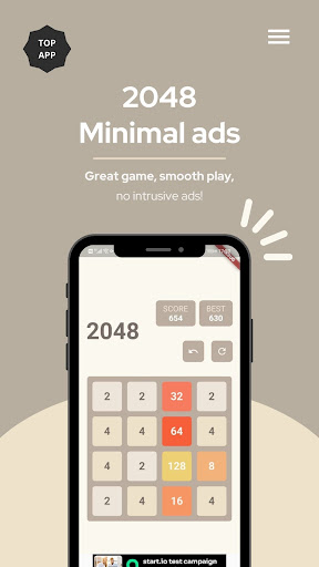 Android application Smooth 2048 screenshort
