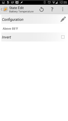Battery Temp - Tasker Plug-In Screen 2