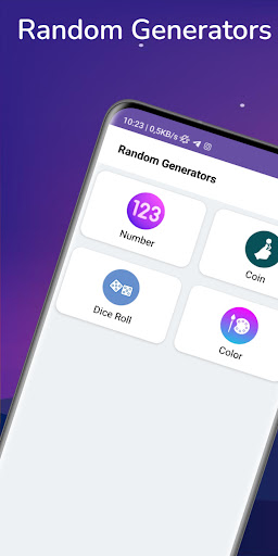 Android application Random Generators screenshort
