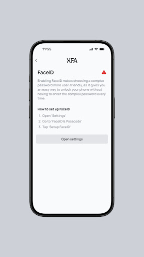 XFA - Securing your device Screen 3