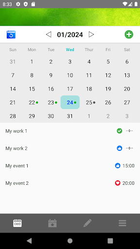 CEO Calendar Screen 2