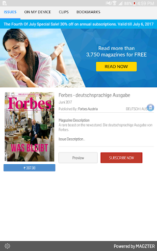 Android application Forbes - deutschsprachige Ausg screenshort