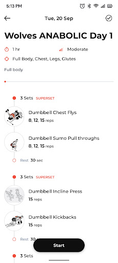 Diefit Training Club Screen 3