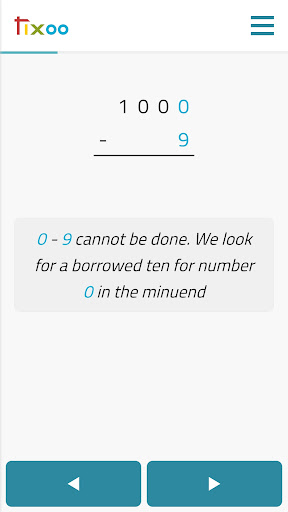 Long division Screen 3