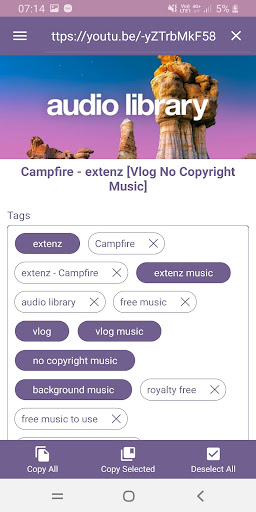 Tags for Videos Screen 2