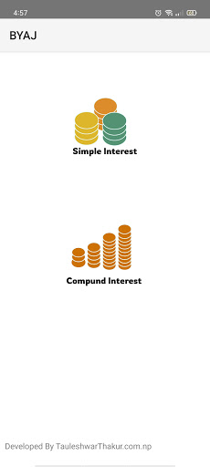 Android application Byaj :Compound Interest Calcul screenshort