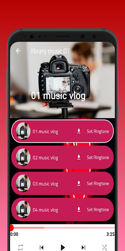 Android application vlog no copyright music screenshort