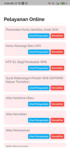 e-Dukcapil Tomohon Screen 3