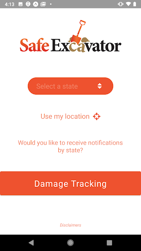 Android application Safe Excavator screenshort