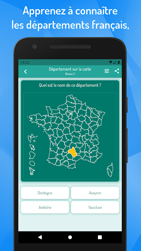 Screenshot of Quiz - French Departments