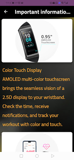 Huawei Band 3 pro guide Screen 3