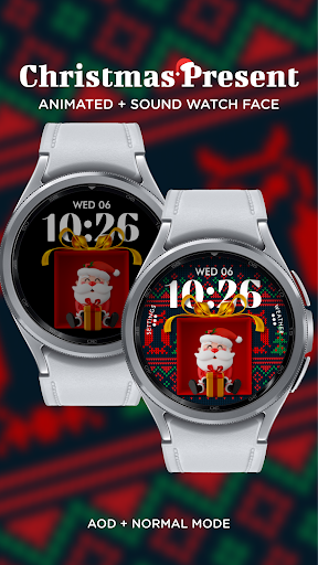 Screenshot of Christmas watch face