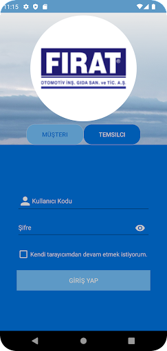 Android application Firat Otomotiv screenshort