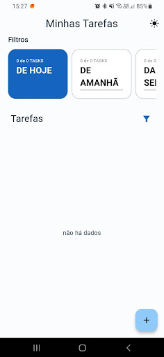Android application Tarefas screenshort