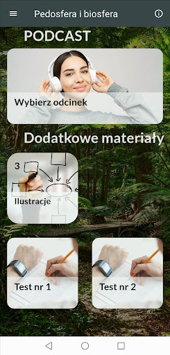 Android application Pedosfera i biosfera-podcast screenshort