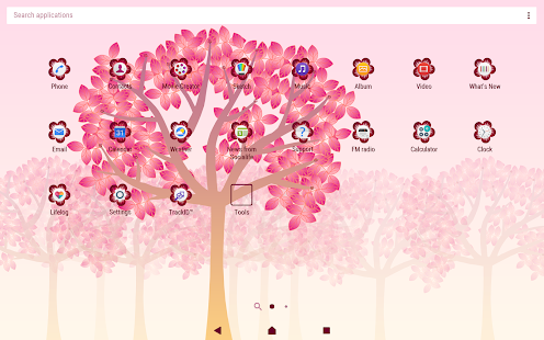 Xperia Theme - Falling Flowers Red Screenshot