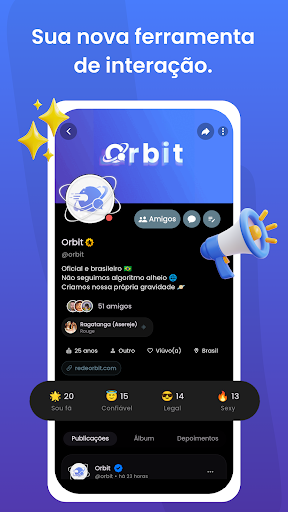 Orbit: Amizades e Chat screenshot 3