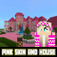 girls SkinPink House for girls in Minecraft PE