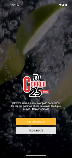Android application Tucorreo25horas screenshort
