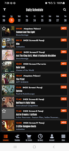 Android application IFFI GOA screenshort