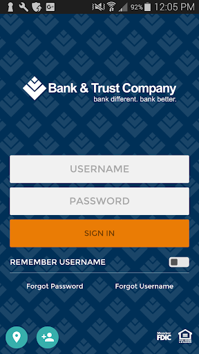 Android application Bank & Trust Company screenshort