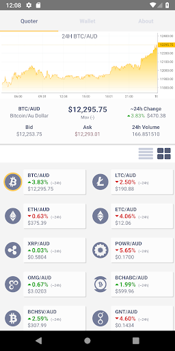 Android application Scanner for BTC Markets Austra screenshort