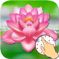 Lotus Color By Number-Coloring PixelArt
