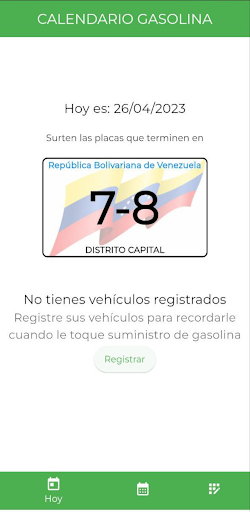Android application Calendario Gasolina screenshort