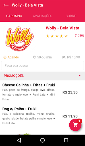 Wolly Burguer Delivery Screen 3