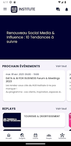 Android application HUB Institute screenshort