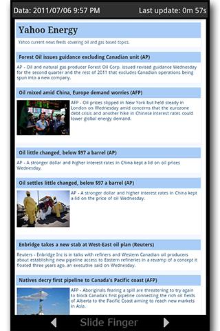 Fuel Outlook Mobile Screen 3