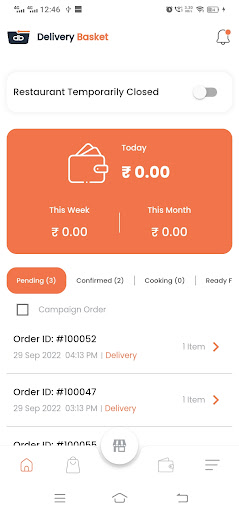 Android application Delivery Basket - Store App screenshort