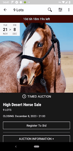 High Desert Horse Sales Screen 2