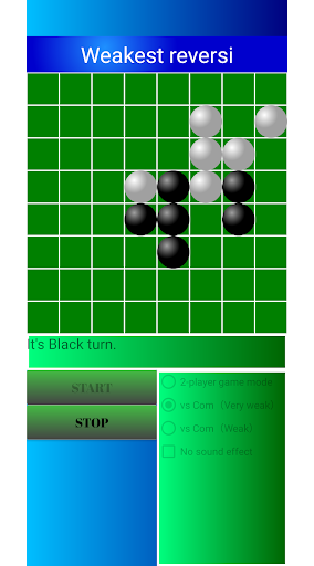 Android application Weakest Reversi screenshort