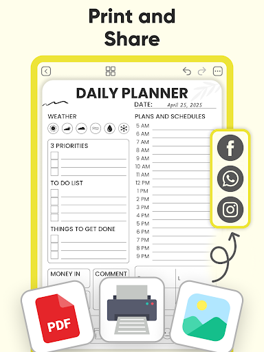 Screenshot of Daily Planner and Journal