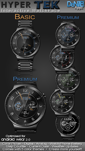 Android application Hyper Tek HD Watch Face screenshort