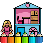 Cover Image of ダウンロード Coloring Beautiful Doll House  APK