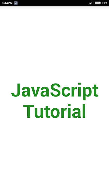 JavaScript Tutorial - 3.1.6 - (Android)
