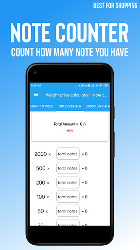 Weight to Price Calculator Screen 3
