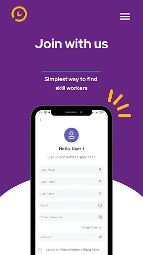 Android application Pro Connect screenshort