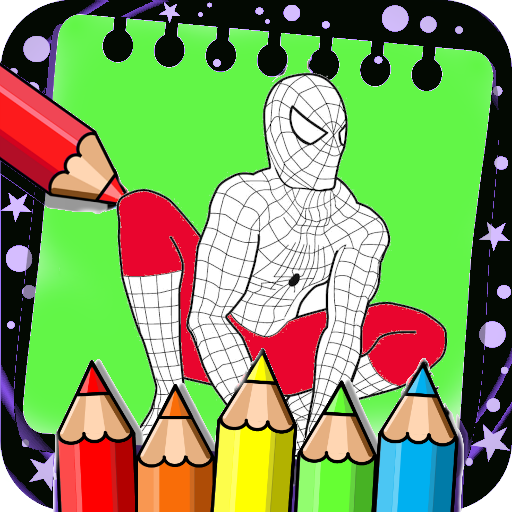 Coloring Spider Heroes